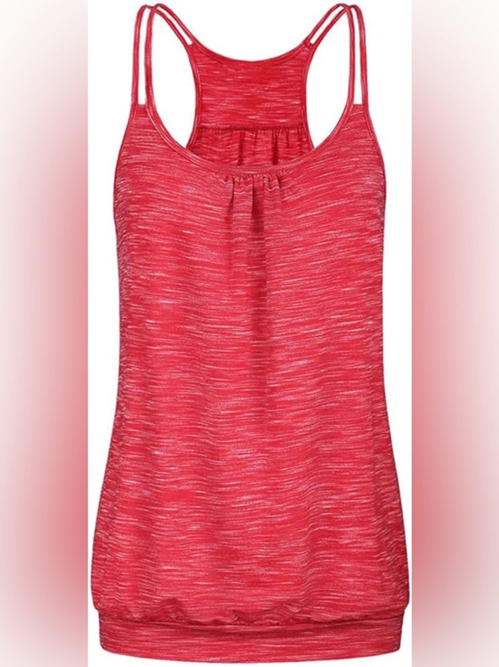 Women’s Boho Red Space-Dyed Tank Top - Size Large